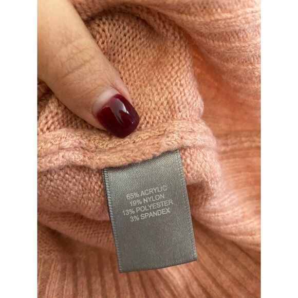 Marled women’s soft pink off the shoulder long sleeve casual sweater size XS - Picture 8 of 8